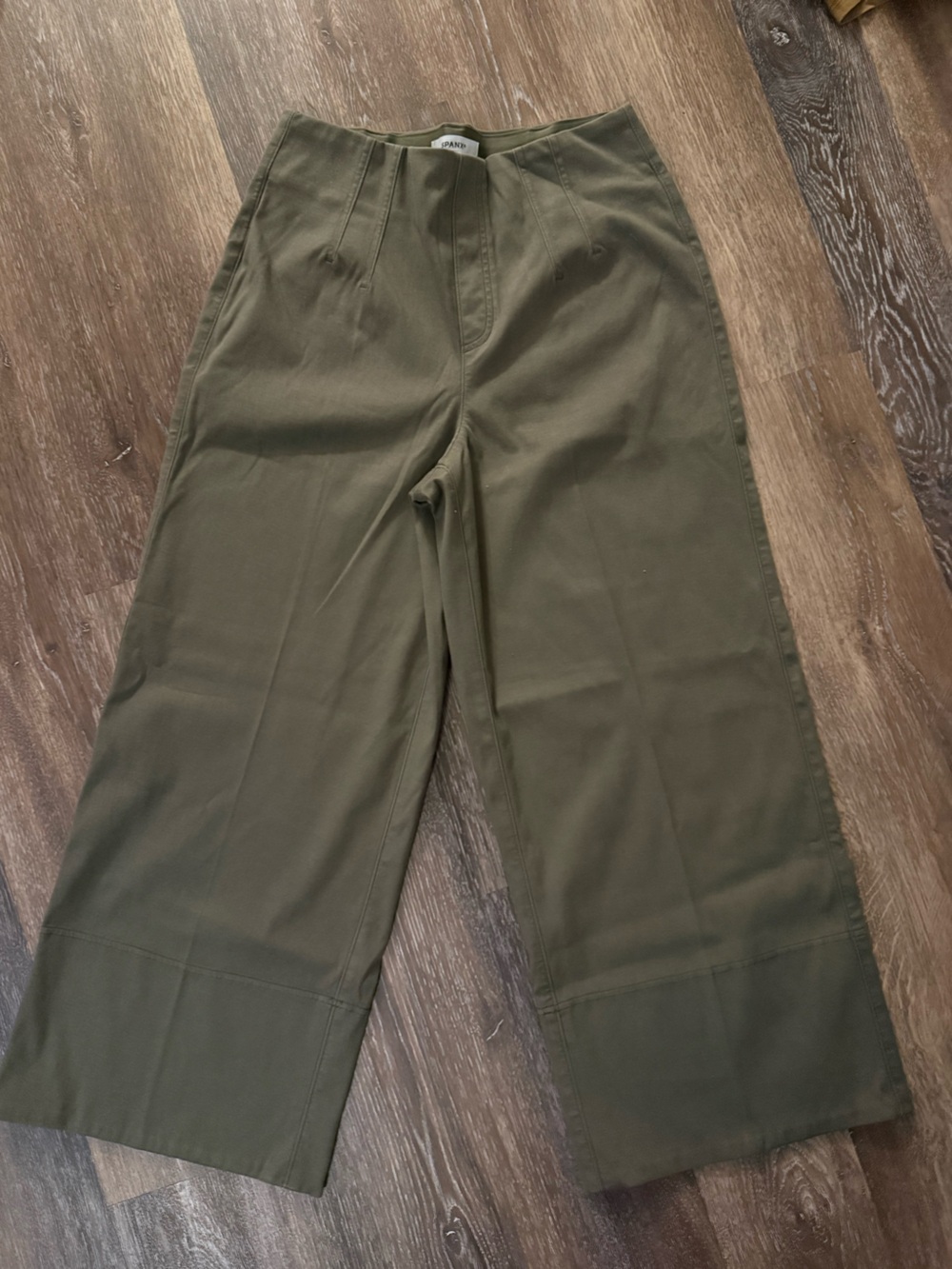 SPANX Olive Green Boot-Cut Wide-Leg Pants (never been worn)
